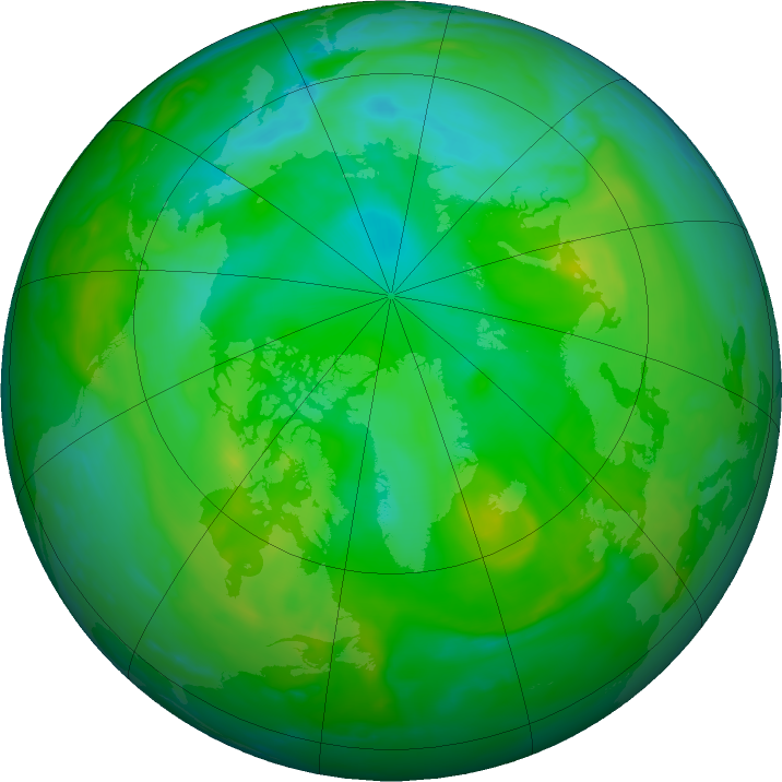 Arctic ozone map for 26 July 2021